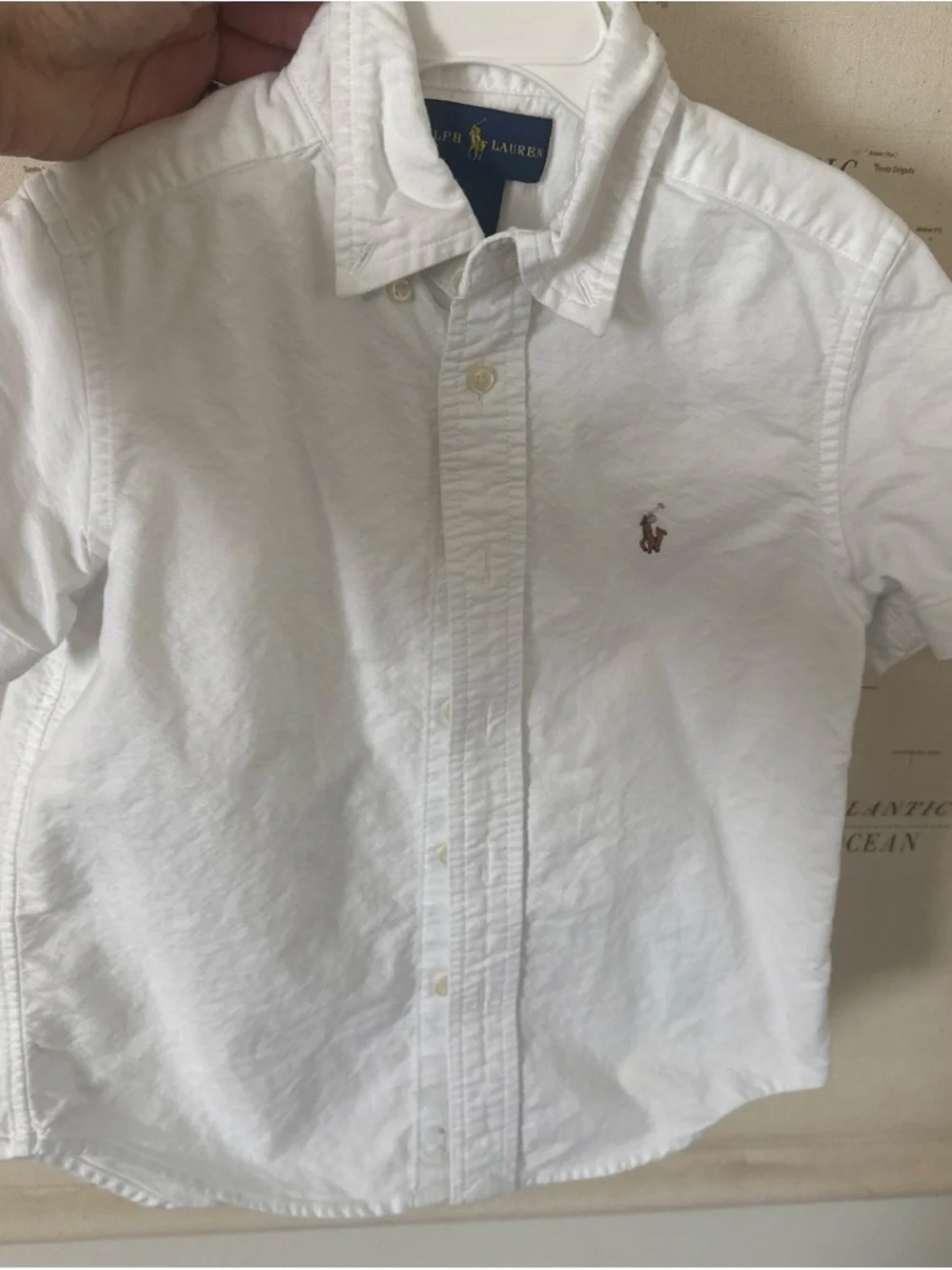 Ralph Lauren White Men's Button-Down Shirt with Pony Logo